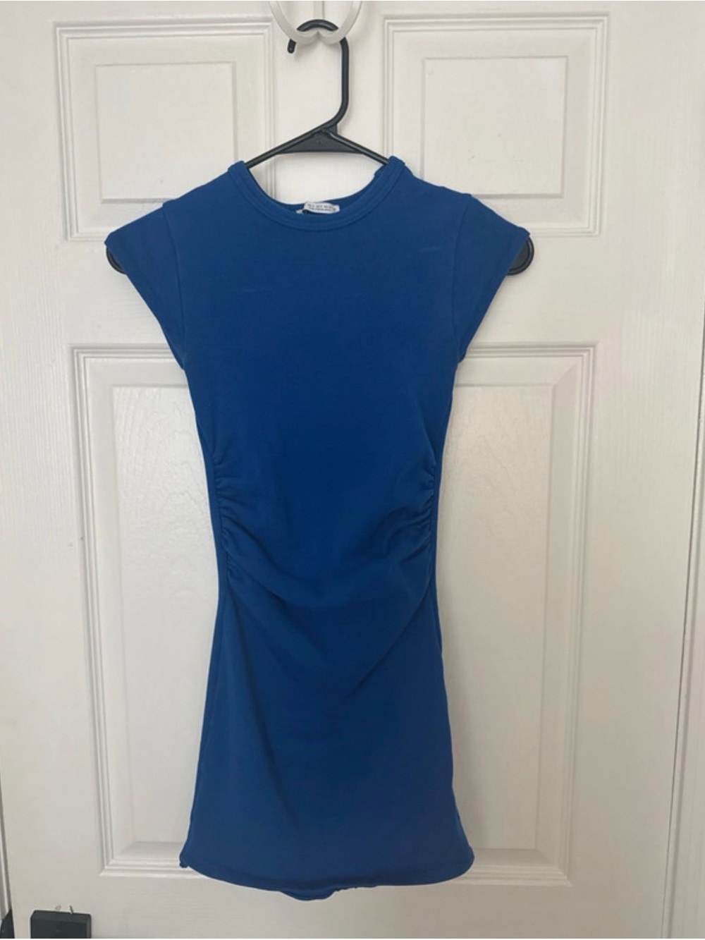 Zara Royal Blue Ruched Mini Dress